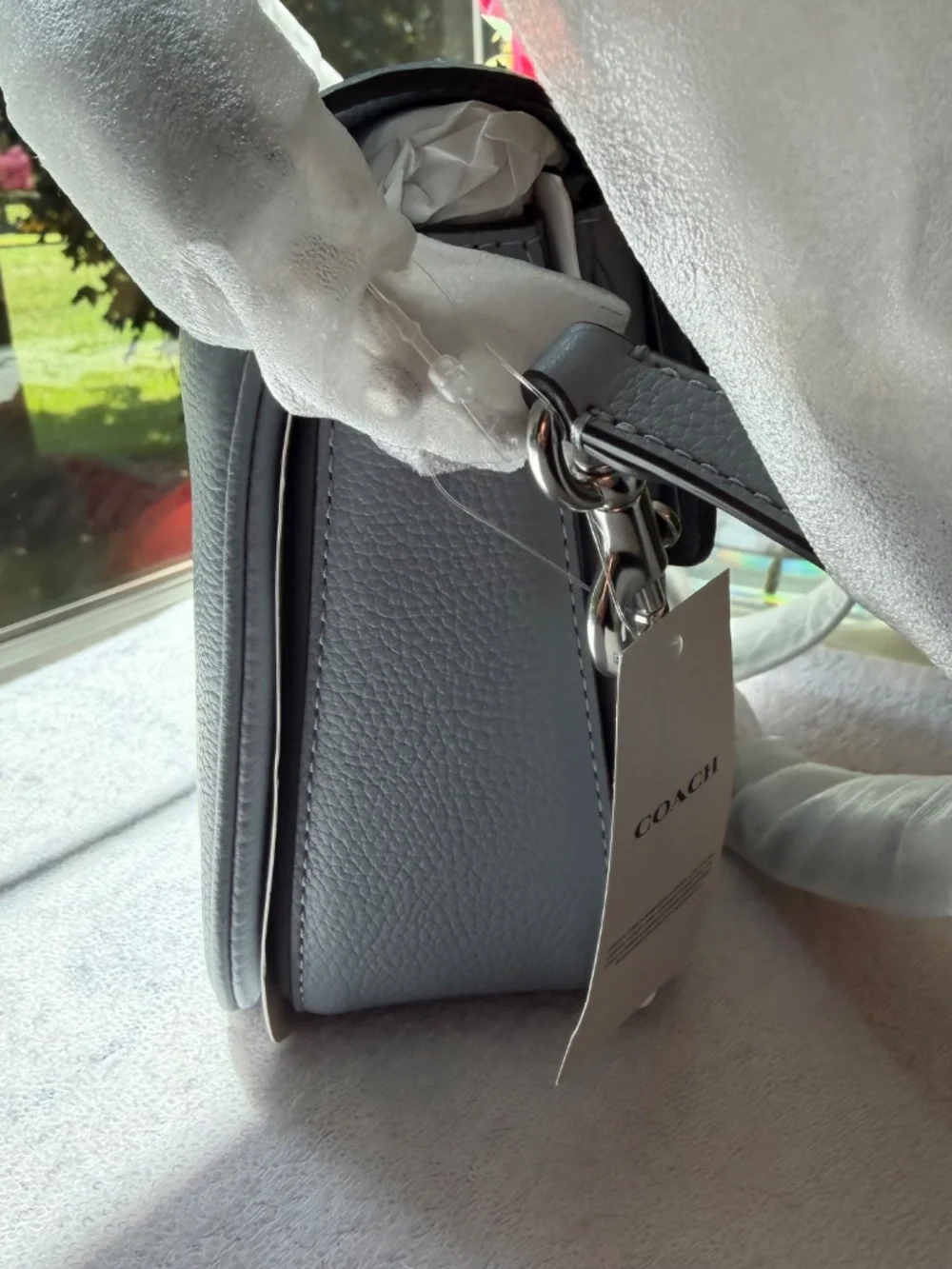 NWT Coach Cassie Crossbody Bag in Light Grey Blue